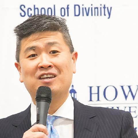 Dr. John Ahn at podium