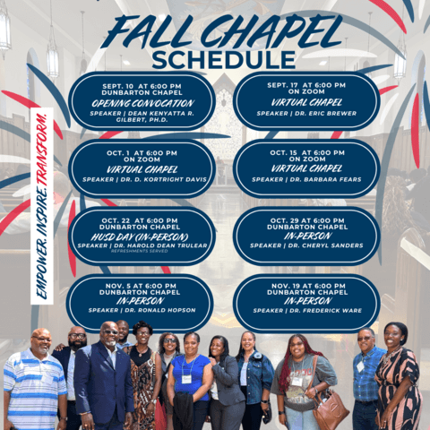 Chapel Dates/Times/Speakers